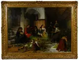 Fascinating Stranger by Heinrich Stelzner, Oil on Canvas, offered Aug 2020
