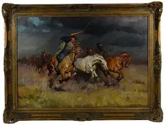 Untitled by János Viski, Oil on Canvas, offered Aug 2020