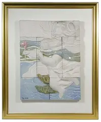 L'Air by Alvar Suñol Munoz-Ramos, Ceramic Bas Relief, offered Jul 2020