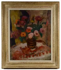 Béla Czóbel, Grand Bouquet, Oil on Canvas