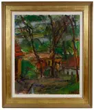 Béla Czóbel, View of Szt. Endre, Oil on Canvas