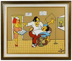 Xavier Cugat, A Mouthful, Serigraph on Canvas