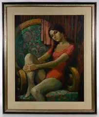 Untitled by Curt Frankenstein, Acrylic on Board, offered May 2020
