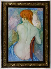 Portrait of a Nude by Gabriel Portoles, Oil on Board, offered Apr 2020