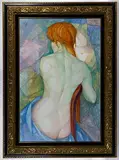 Gabriel Portoles, Portrait of a Nude, Oil on Board
