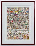 James Rizzi, Women Who Work Out, Serigraph with Collage