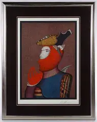 Mihail Chemiakin, Angel in a Mask, Lithograph