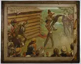 Harold von Schmidt, Lincoln Licks Armstrong, Oil on Canvas