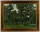 William J. Hyett, Herder with Sheep, Oil on Canvas