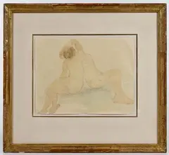 Design by Auguste Rodin, Watercolor, offered Feb 2020