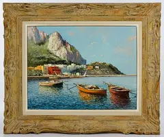 Capri by Guido Odierna, Oil on Canvas, offered Jan 2020