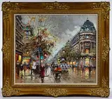 Theatre du Vaudeville by Antoine Blanchard, Oil on Canvas, offered Dec 2019