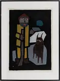 Azechi Umetaro, Goatherd, Woodblock Print