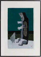 Mountain Man by Azechi Umetaro, Woodblock Print, offered Dec 2019