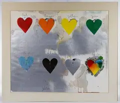 Eight Hearts by Jim Dine, Lithograph, offered Dec 2019