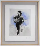 Ronnie Wood, Mick with Guitar, Etching