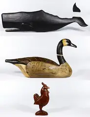 Untitled by Clark Voorhees, Carved Wood Whale, offered Dec 2019