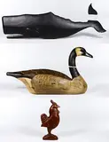 Untitled by Clark Voorhees, Carved Wood Whale, offered Dec 2019
