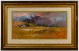 Snow on the Peaks by Ted Goerschner, Oil on Board, offered Oct 2019