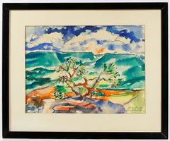 George Ayers Cress, From Lookout Mountain, Watercolor on Paper
