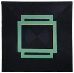 Green Composition on Two Blacks by John K Cannon, Oil on Canvas, offered Sep 2019