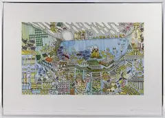 Stanley Tigerman, â€œCareer, Collage” Lithograph