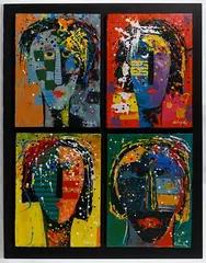 Vladimir Cora, Los Mirones, Oil on Canvas
