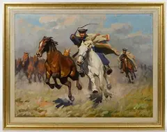 Untitled by J. Viski, Oil on Canvas, offered Aug 2019