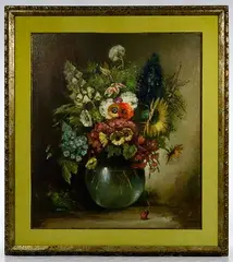 Klaus Clausmeyer, Flowers, Oil on Canvas