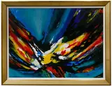 Untitled by Leonardo Nierman, Oil on Masonite, offered Aug 2019