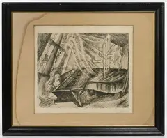 Gyula Zilzer, Pianist-Paris, Etching