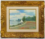 Sailors On The Loire by George Shawe, Oil on Canvas, offered Jul 2019