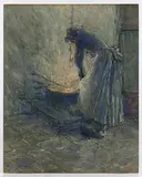 Woman at Cauldron by Jules Guerin, Gouache on Paper, offered Jul 2019