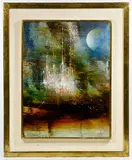 Metropoli by Leonardo Nierman, Oil on Masonite, offered Jul 2019