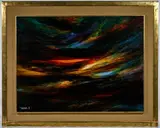 Sunset Wind by Leonardo Nierman, Oil on Masonite, offered Jul 2019