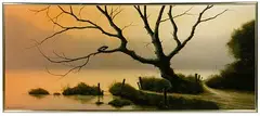 Early Morning Mists by Michael John Hill, Acrylic on Board, offered Jul 2019