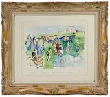 Track #2 by Raoul Dufy, Watercolor, offered Jul 2019