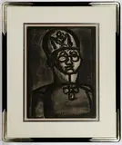 Georges Rouault, Far from the Smile of Reims, Aquatint Etching