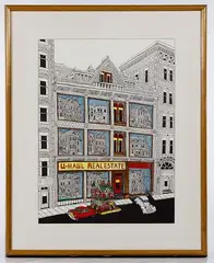 J Paul Eaton, UHaul Real Estate, Ink on Paper