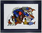 Two Medicine Men with Powers by John Laford, Silkscreen Print, offered May 2019