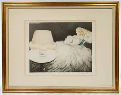 Lampshade by Louis Icart, Etching, offered May 2019