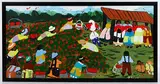 Bernice Sims, Strawberry Picking Time With Children, Acrylic on Canvas