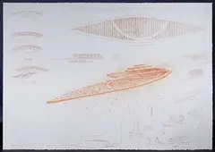 Working Drawing for an Unfinished Project by Robert Stackhouse, Lithograph, offered Apr 2019