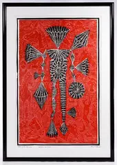 Man With Horses by John E. Buck, Woodcut on Paper, offered Mar 2019