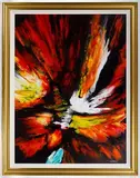 Fuerza Cosmica by Leonardo Nierman, Oil on Masonite, offered Mar 2019