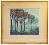 F. Leslie Thompson, Along the Dupage, Aquatint Etching