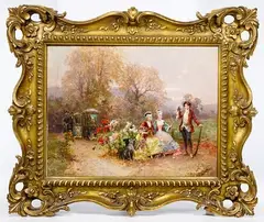 Untitled by Cesare Auguste Detti, Oil on Board, offered Feb 2019