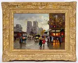 Place Saint Michel et Notre Dame by Édouard Cortès, Oil on Canvas, offered Feb 2019