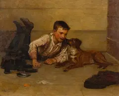 John George Brown, Untitled, Oil on Canvas
