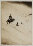 Ivan Dmitri, Canadian Rockies, Drypoint Etching